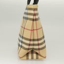 BURBERRY Nova Check Hand Bag PVC Beige Auth 130916-5