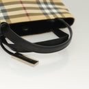 BURBERRY Nova Check Hand Bag PVC Beige Auth 130916-7