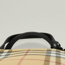 BURBERRY Nova Check Hand Bag PVC Beige Auth 130916-8
