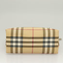 BURBERRY Nova Check Hand Bag PVC Beige Auth 130916-9