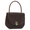 CELINE Macadam Canvas Hand Bag PVC Leather Brown Gold Auth 130918-1