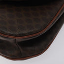 CELINE Macadam Canvas Hand Bag PVC Leather Brown Gold Auth 130918-14