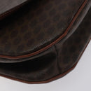 CELINE Macadam Canvas Hand Bag PVC Leather Brown Gold Auth 130918-15