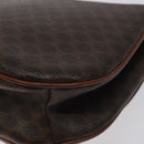 CELINE Macadam Canvas Hand Bag PVC Leather Brown Gold Auth 130918-16