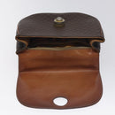 CELINE Macadam Canvas Hand Bag PVC Leather Brown Gold Auth 130918-9