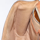 CELINE Macadam Canvas Hand Bag PVC Leather Brown Gold Auth 130918-21