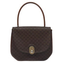 CELINE Macadam Canvas Hand Bag PVC Leather Brown Gold Auth 130918-13