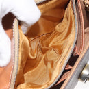 CELINE Macadam Canvas Hand Bag PVC Leather Brown Gold Auth 130918-11