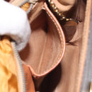 CELINE Macadam Canvas Hand Bag PVC Leather Brown Gold Auth 130918-22