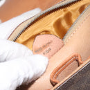 CELINE Macadam Canvas Hand Bag PVC Leather Brown Gold Auth 130918-12