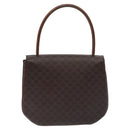CELINE Macadam Canvas Hand Bag PVC Leather Brown Gold Auth 130918-2