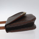 CELINE Macadam Canvas Hand Bag PVC Leather Brown Gold Auth 130918-4