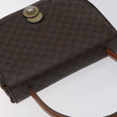 CELINE Macadam Canvas Hand Bag PVC Leather Brown Gold Auth 130918-6