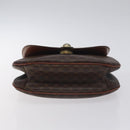 CELINE Macadam Canvas Hand Bag PVC Leather Brown Gold Auth 130918-5