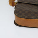 CELINE Macadam Canvas Shoulder Bag PVC Leather Brown Auth 130919-14