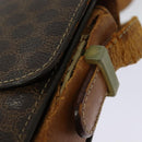 CELINE Macadam Canvas Shoulder Bag PVC Leather Brown Auth 130919-9