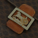 CELINE Macadam Canvas Shoulder Bag PVC Leather Brown Auth 130919-18