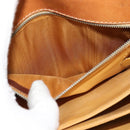 CELINE Macadam Canvas Shoulder Bag PVC Leather Brown Auth 130919-24