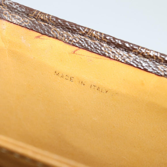 CELINE Macadam Canvas Shoulder Bag PVC Leather Brown Auth 130919