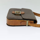 CELINE Macadam Canvas Shoulder Bag PVC Leather Brown Auth 130919-4