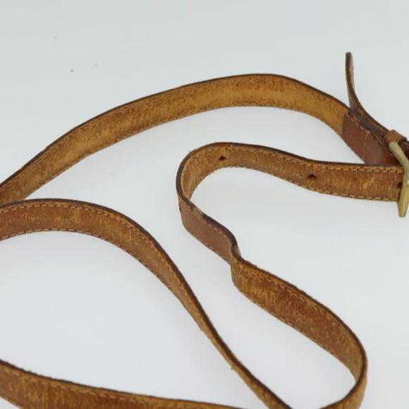 CELINE Macadam Canvas Shoulder Bag PVC Leather Brown Auth 130919