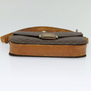 CELINE Macadam Canvas Shoulder Bag PVC Leather Brown Auth 130919-5