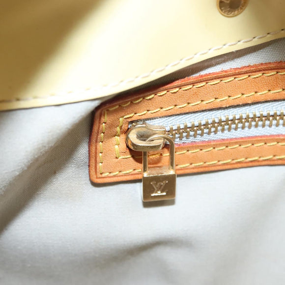 LOUIS VUITTON Monogram Vernis Reade PM Hand Bag Perle M91336 LV Auth 130921