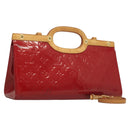LOUIS VUITTON Monogram Vernis Roxbury Drive Hand Bag 2way Red M91987 Auth 130922-1