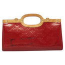 LOUIS VUITTON Monogram Vernis Roxbury Drive Hand Bag 2way Red M91987 Auth 130922-2