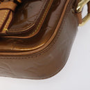 LOUIS VUITTON Monogram Vernis Christie PM Shoulder Bag Bronze M91111 Auth 130923-14