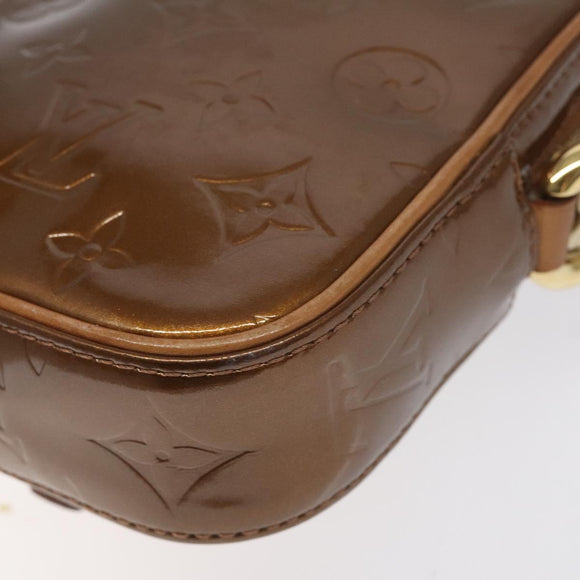 LOUIS VUITTON Monogram Vernis Christie PM Shoulder Bag Bronze M91111 Auth 130923