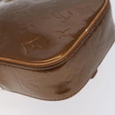 LOUIS VUITTON Monogram Vernis Christie PM Shoulder Bag Bronze M91111 Auth 130923-17