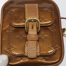 LOUIS VUITTON Monogram Vernis Christie PM Shoulder Bag Bronze M91111 Auth 130923-18