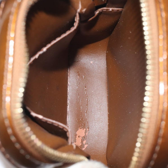 LOUIS VUITTON Monogram Vernis Christie PM Shoulder Bag Bronze M91111 Auth 130923