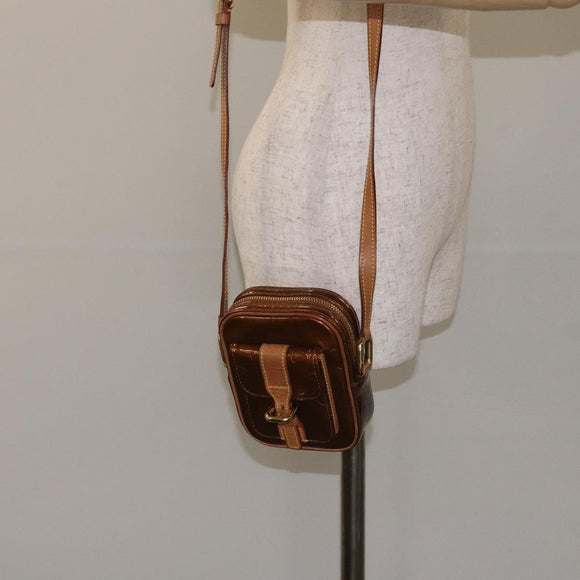 LOUIS VUITTON Monogram Vernis Christie PM Shoulder Bag Bronze M91111 Auth 130923