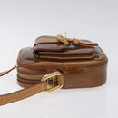 LOUIS VUITTON Monogram Vernis Christie PM Shoulder Bag Bronze M91111 Auth 130923-4