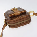 LOUIS VUITTON Monogram Vernis Christie PM Shoulder Bag Bronze M91111 Auth 130923-6