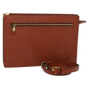 LOUIS VUITTON Epi Angian Clutch Bag Brown M52113 LV Auth 130924-1