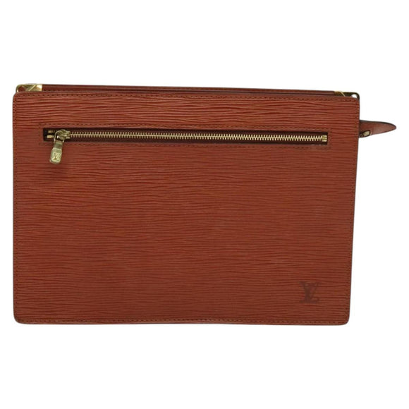 LOUIS VUITTON Epi Angian Clutch Bag Brown M52113 LV Auth 130924