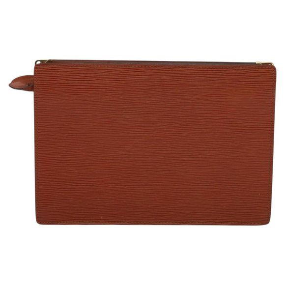 LOUIS VUITTON Epi Angian Clutch Bag Brown M52113 LV Auth 130924