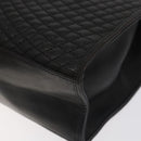 BALLY Hand Bag Leather Black Gold Auth 130931-9