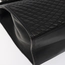 BALLY Hand Bag Leather Black Gold Auth 130931-14