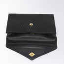 BALLY Hand Bag Leather Black Gold Auth 130931-10