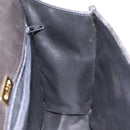BALLY Hand Bag Leather Black Gold Auth 130931-20