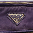 PRADA Shoulder Bag Nylon Purple Gold Auth 130933-18