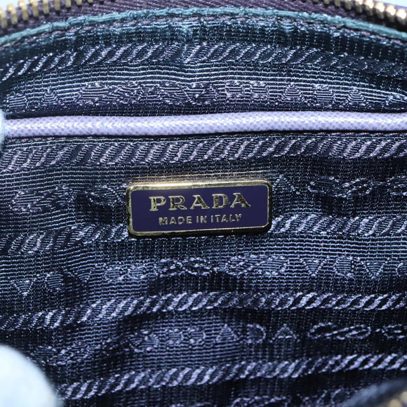 PRADA Shoulder Bag Nylon Purple Gold Auth 130933