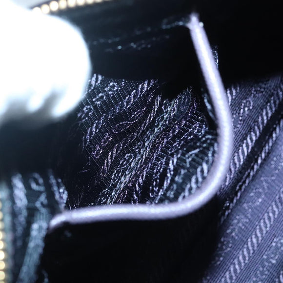 PRADA Shoulder Bag Nylon Purple Gold Auth 130933