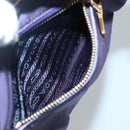 PRADA Shoulder Bag Nylon Purple Gold Auth 130933-23