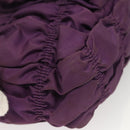 PRADA Chain Hand Bag Nylon 2way Purple Silver Auth 130934-9