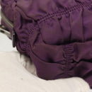 PRADA Chain Hand Bag Nylon 2way Purple Silver Auth 130934-15